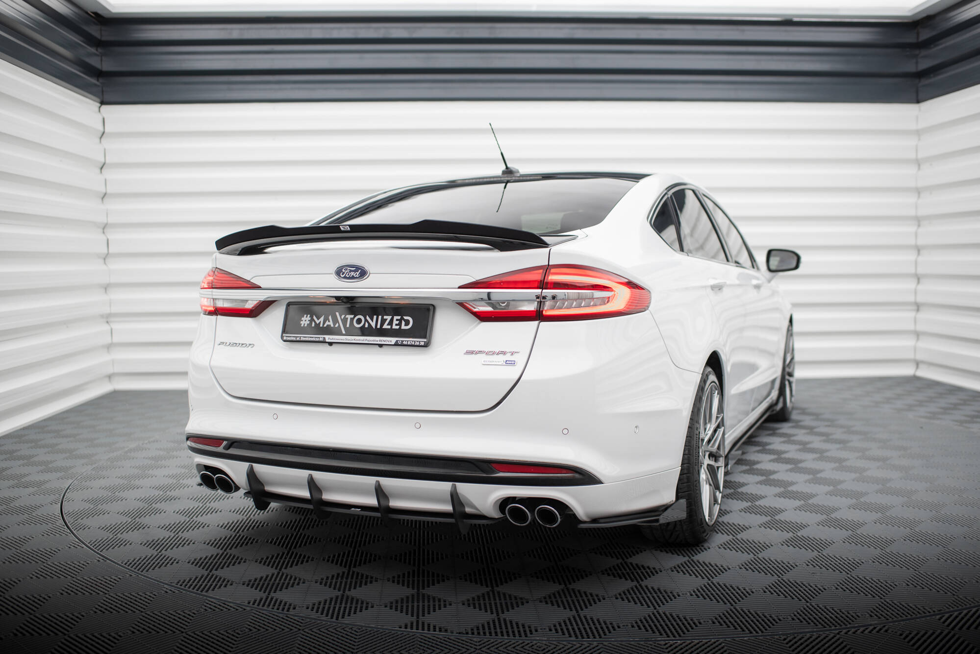 Street Pro Heckschürze Heck Ansatz Diffusor passend für Ford Mondeo Sport Mk5 FL / Fusion Sport Mk2 FL