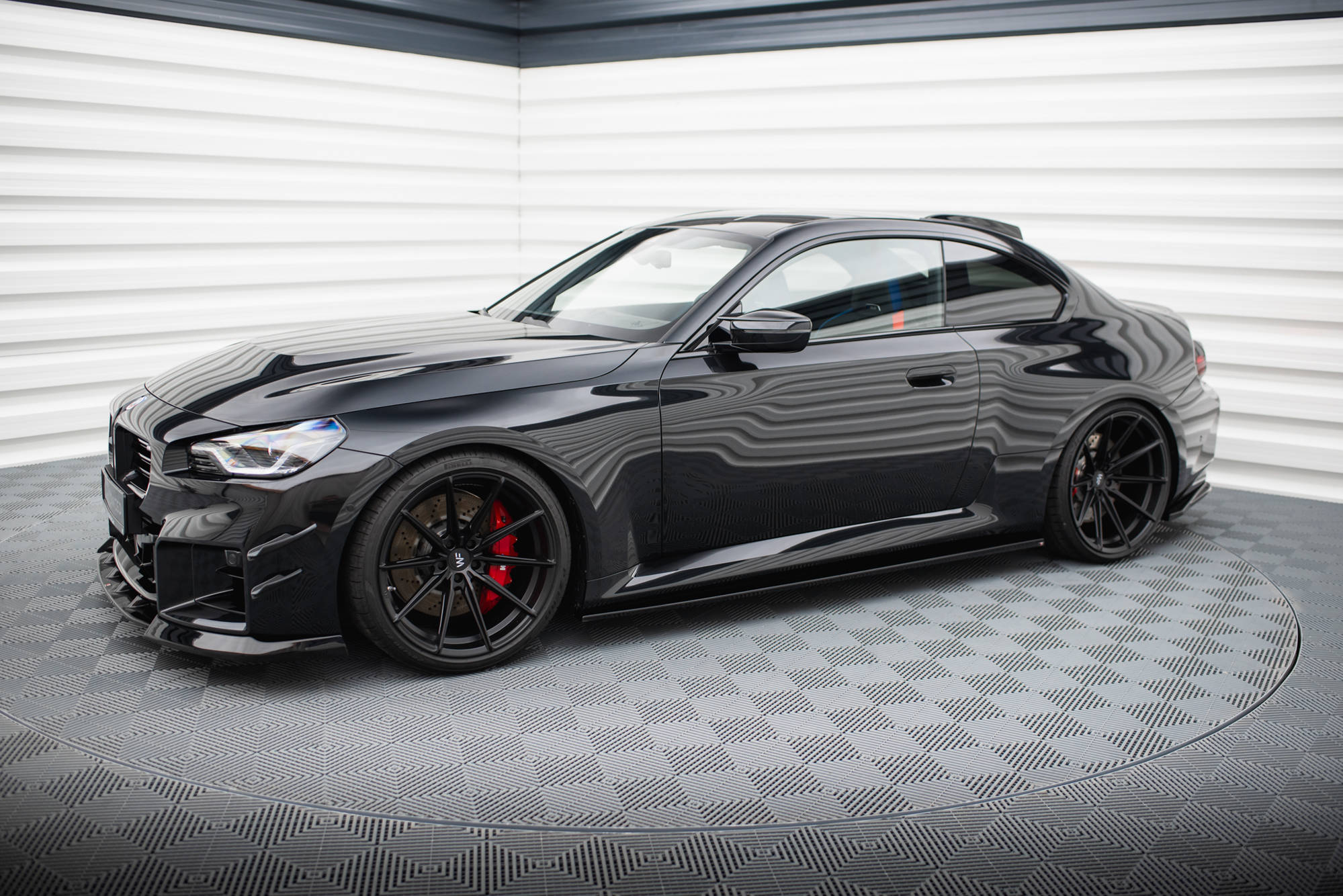 Street+ Seitenschweller Leisten V.3 passend für BMW M2 G87 schwarz Hochglanz