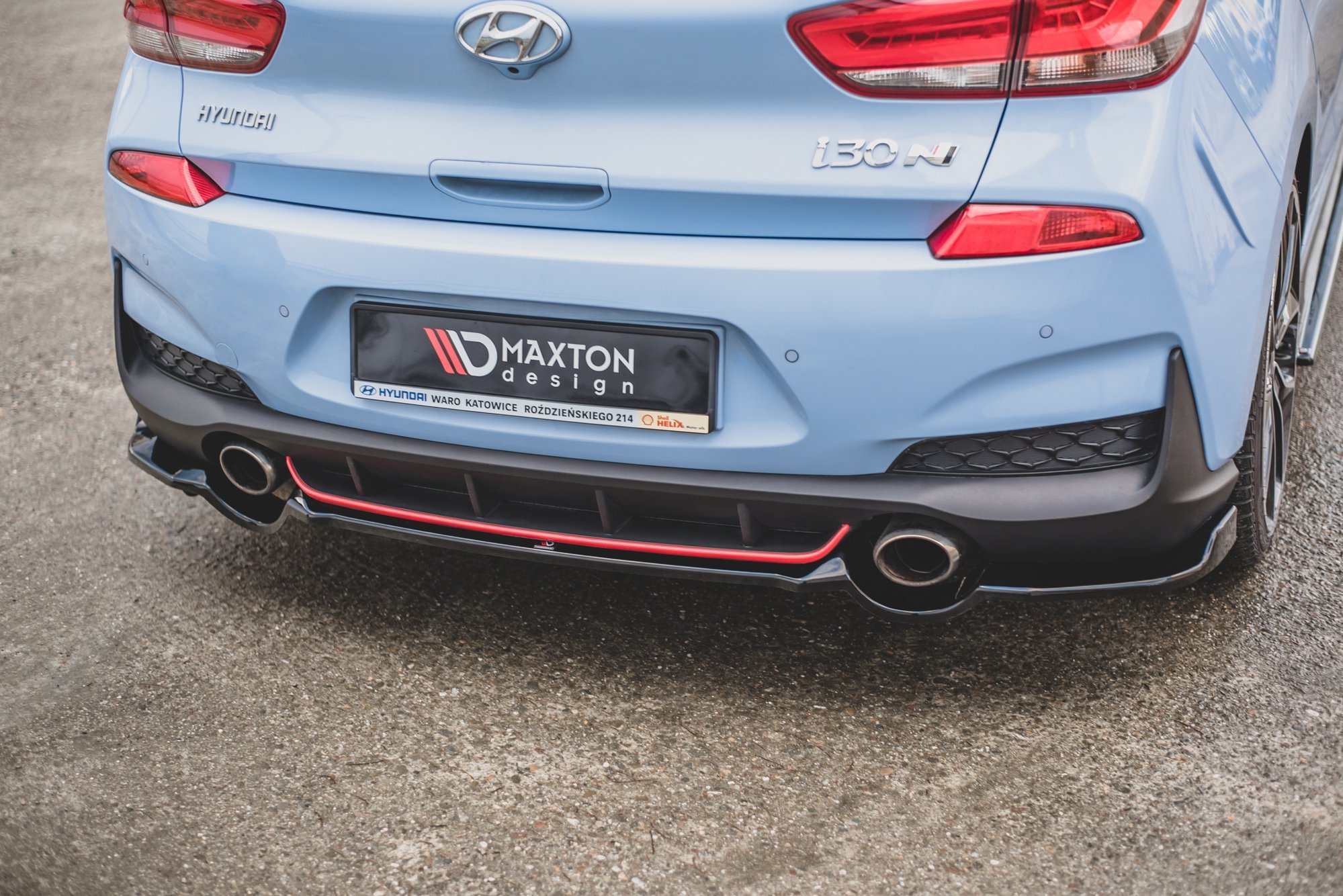 Heckansatz Hyundai I30 N Mk3 Hatchback schwarz Hochglanz