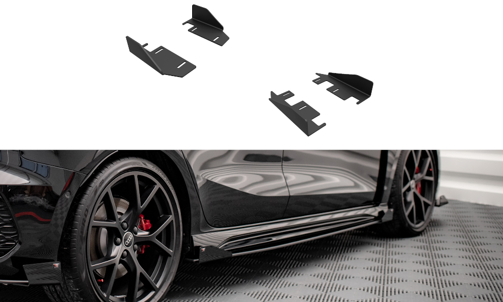 Seitenschweller Flaps passend für Audi RS3 Sportback 8Y schwarz Hochglanz
