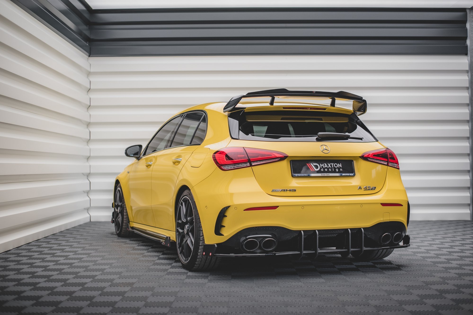 Street Pro Heckschürze Heck Ansatz Diffusor passend für Mercedes-AMG A45 S ROT
