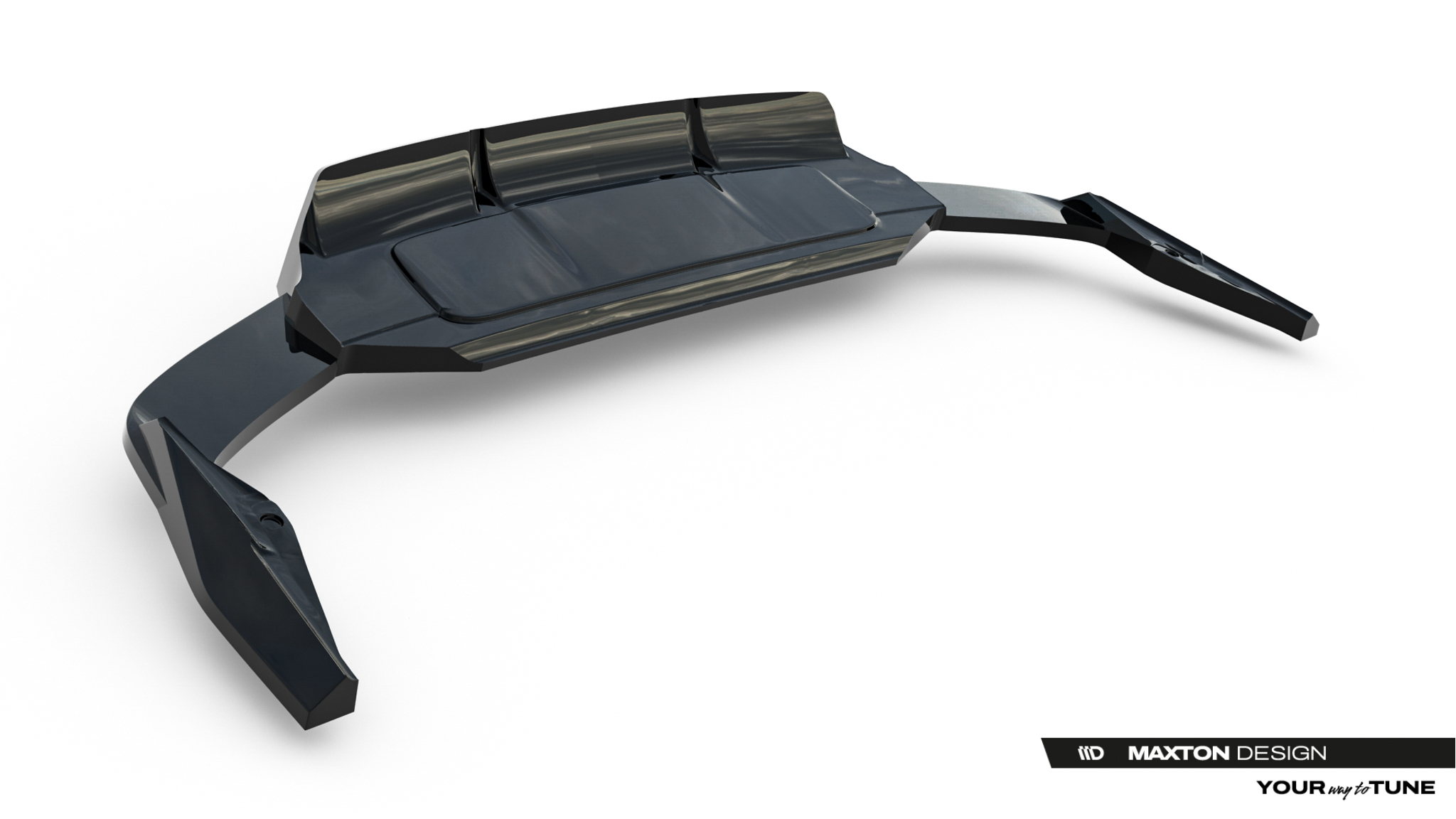 Diffusor Heckansatz passend für Audi SQ7 Mk2 Facelift 2 schwarz Hochglanz