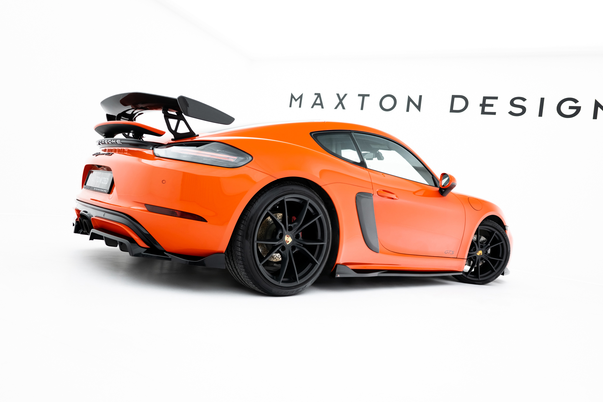 Street+ Seitenschweller Leisten V.2 passend für Porsche 718 Cayman GTS 982c schwarz Hochglanz