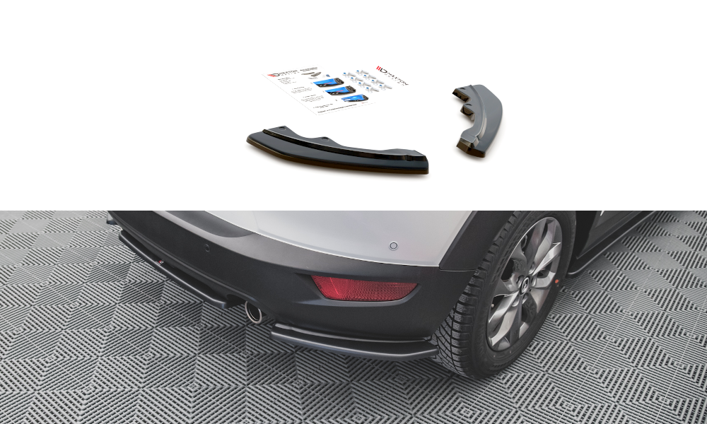 Street+ Heck Ansatz Flaps passend für Mazda CX-3 schwarz Hochglanz