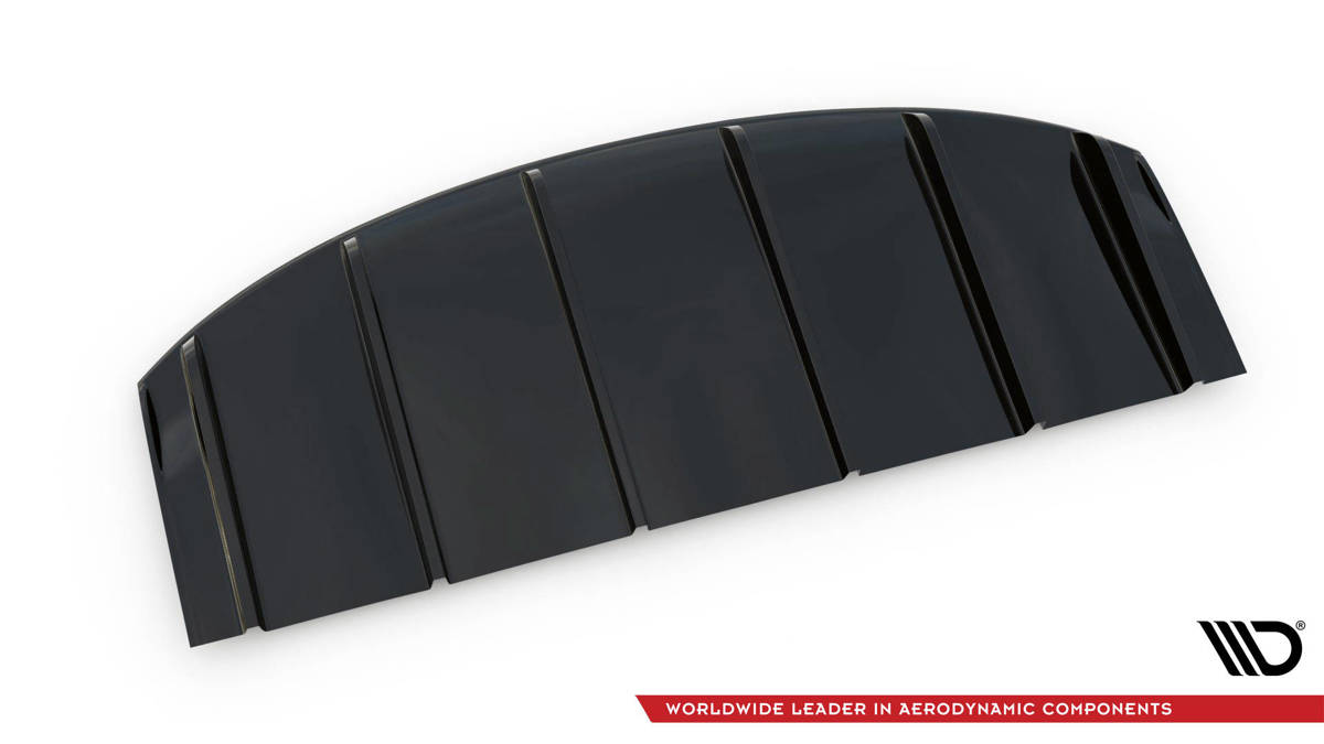 Heckansatz Diffusor passend für Tesla Model S FL schwarz Hochglanz