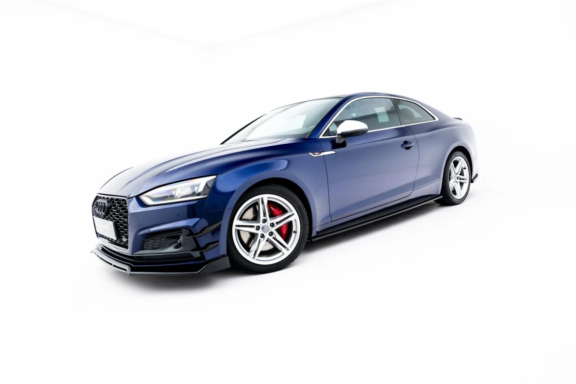 Seitenschweller Ansatz V.2 passend für Audi S5 / A5 S-Line Coupe F5 schwarz Hochglanz