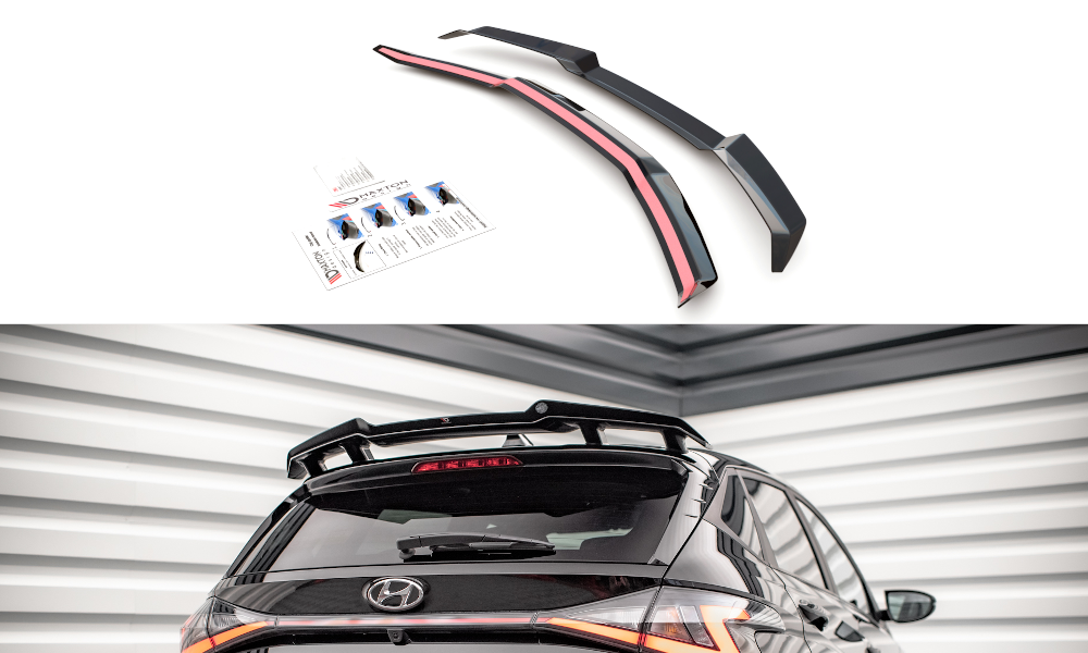 Heck Spoiler Aufsatz Abrisskante passend für Hyundai I20 N Mk3 schwarz Hochglanz
