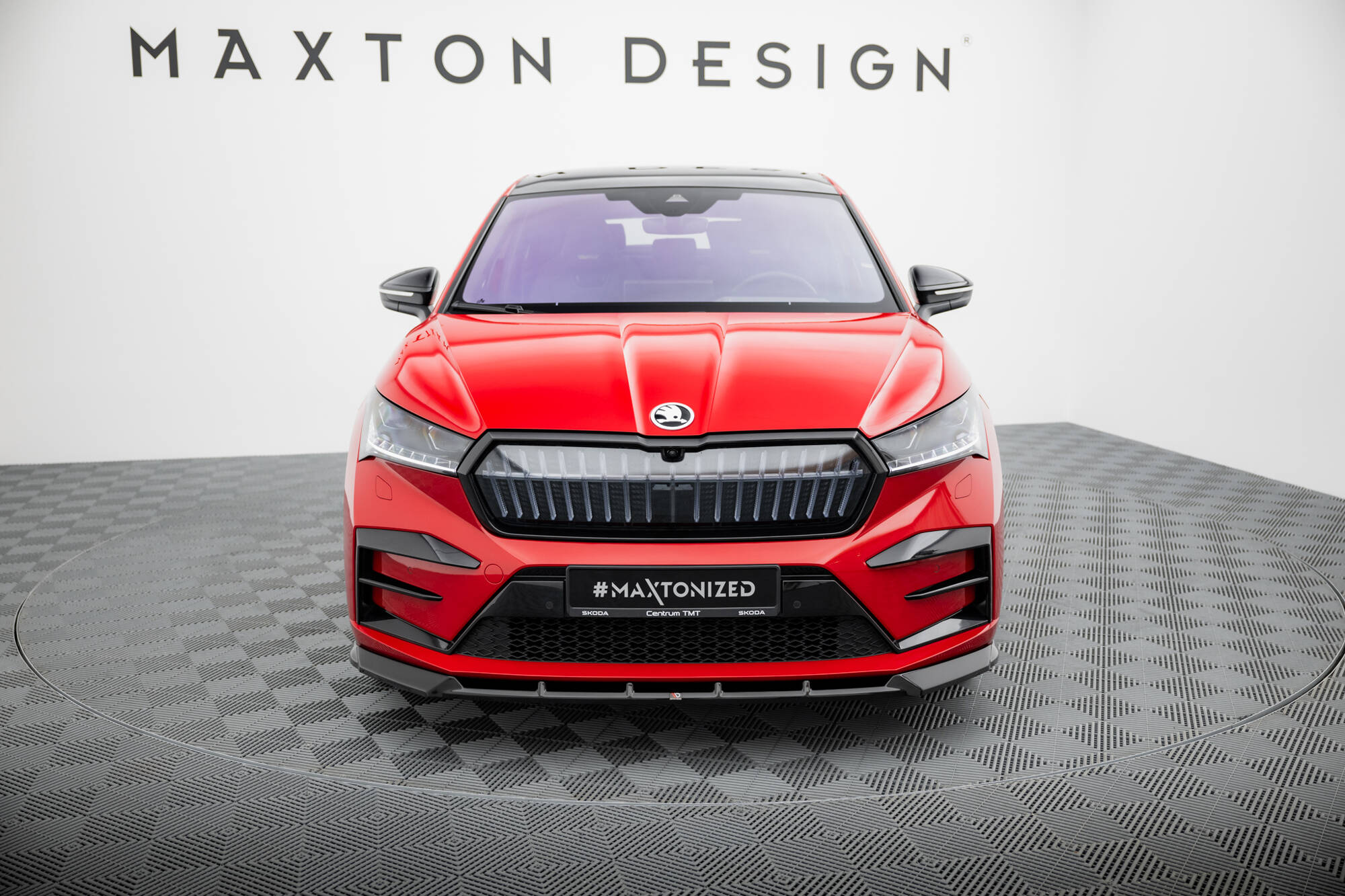 Street+ Spoilerlippe Front Ansatz passend für Skoda Enyaq Coupe iV RS schwarz Hochglanz