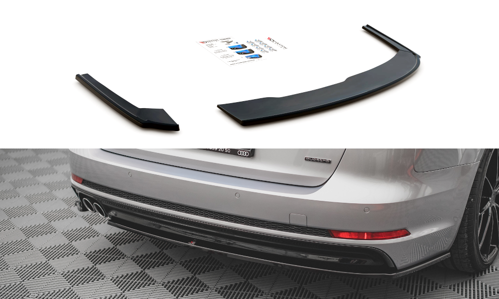 Street+ Heck Ansatz Flaps V.2 passend für Audi A4 S-Line B9 schwarz Hochglanz