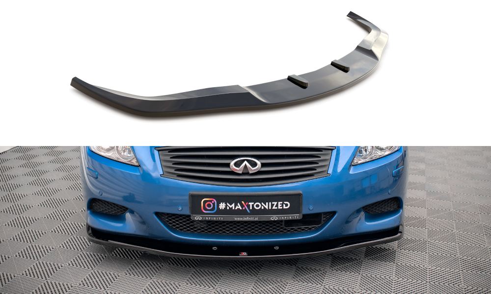Frontlippe passend für Infiniti G37 Coupe schwarz Hochglanz