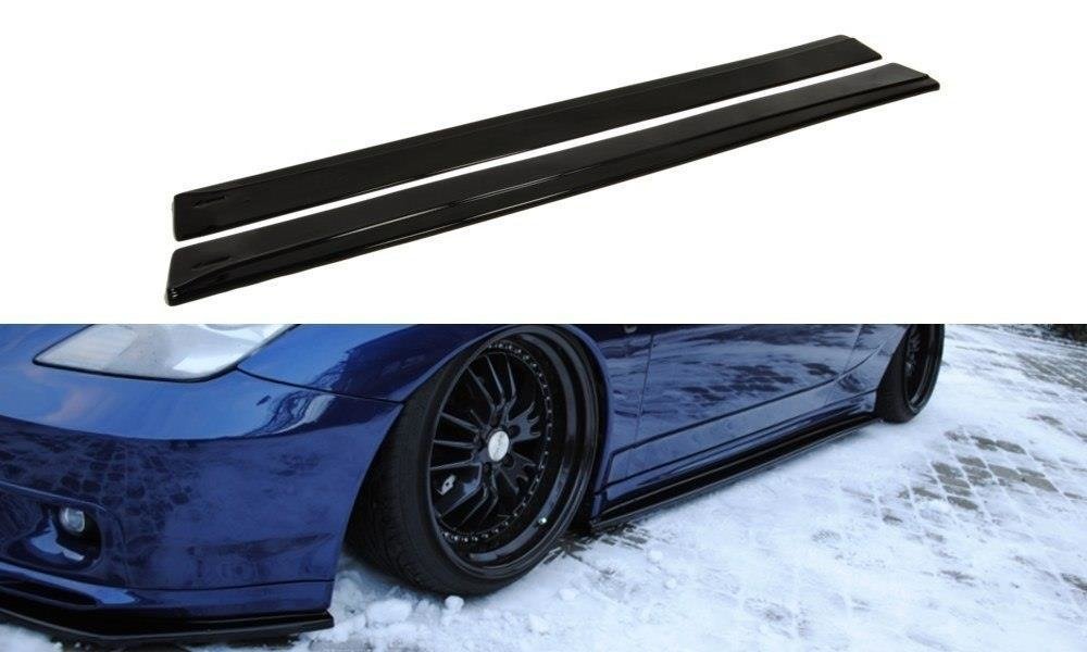 Street+ Seitenschweller Leisten passend für Toyota Celica T23 TS schwarz Hochglanz