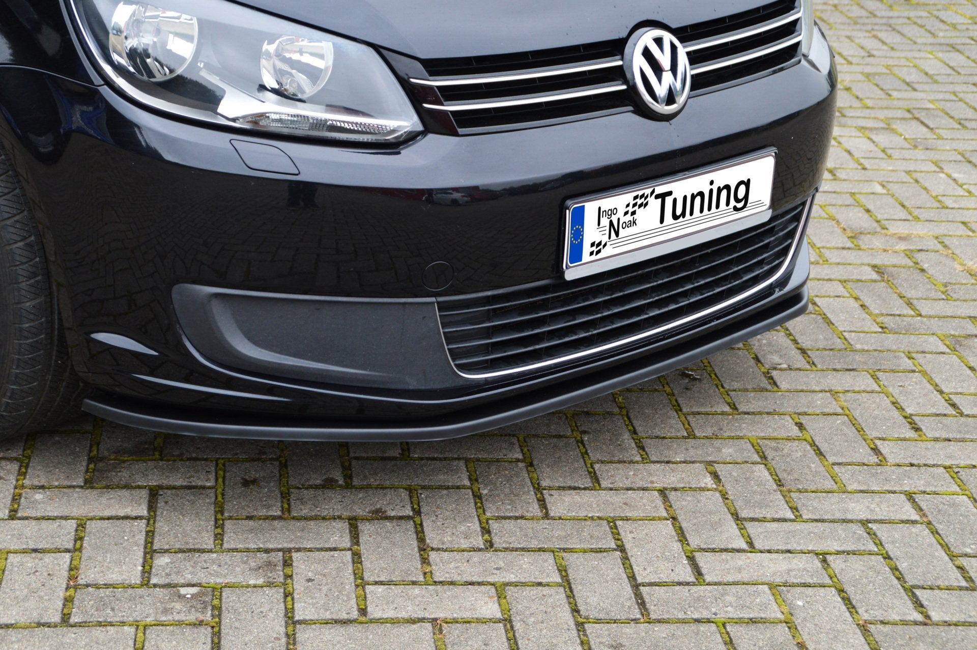 Cup Frontspoilerlippe für VW Touran Facelift 1T GP2 Schwarz Matt