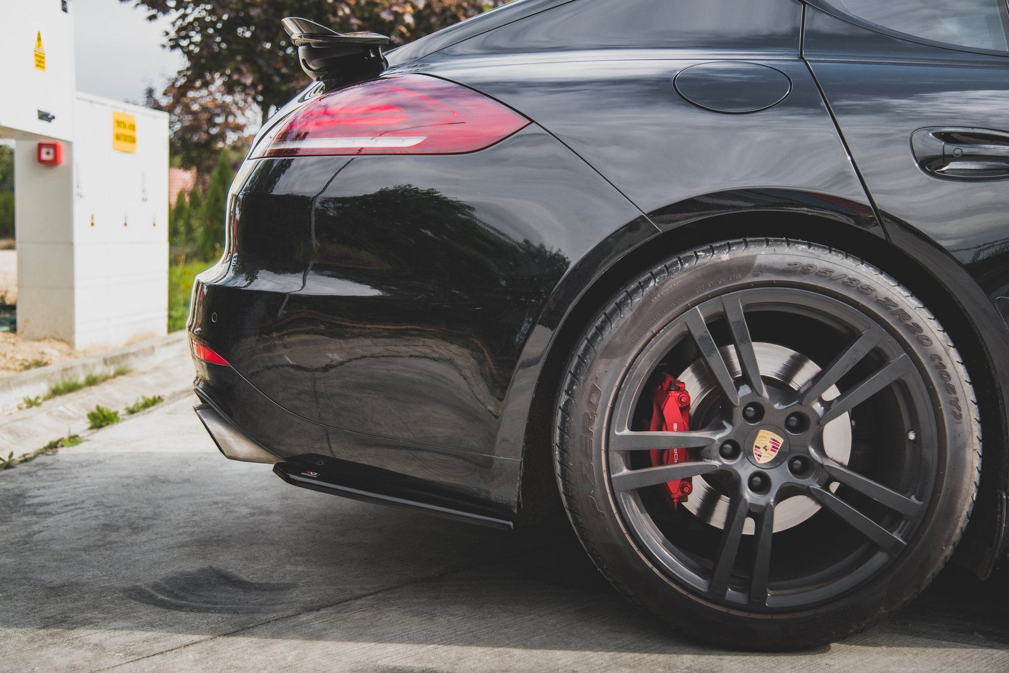 Street+ Heck Ansatz Flaps passend für Porsche Panamera Turbo 970 FL Carbon Look