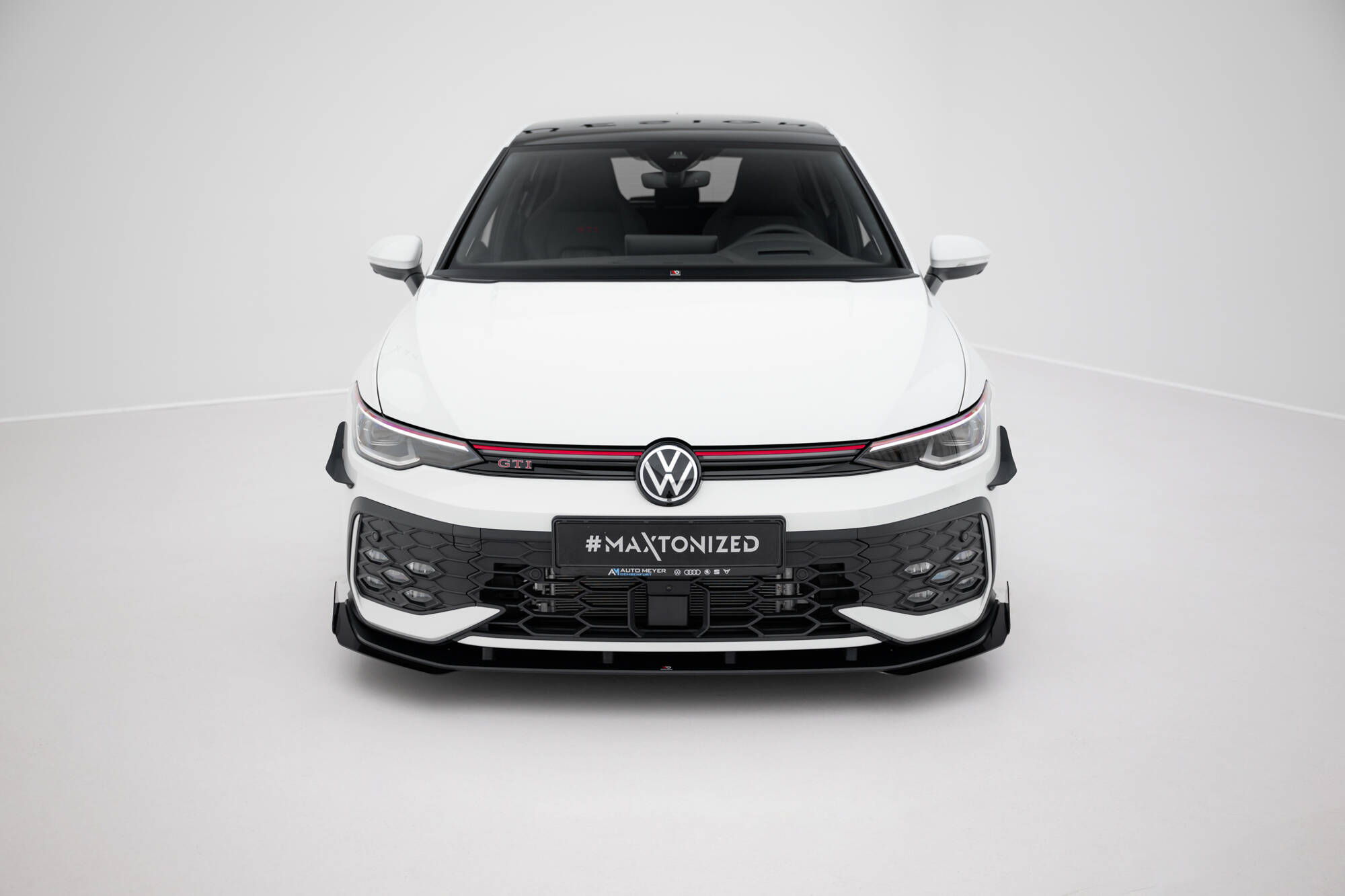 Front Stoßstange Flaps passend für VW Golf GTI / GTE / R-Line Mk8 FL schwarz Hochglanz