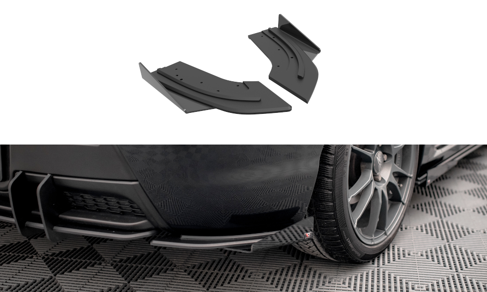 Street Pro Heck Ansatz Flaps passend für Mazda 3 MPS Mk1 US-Spec Version schwarz Hochglanz