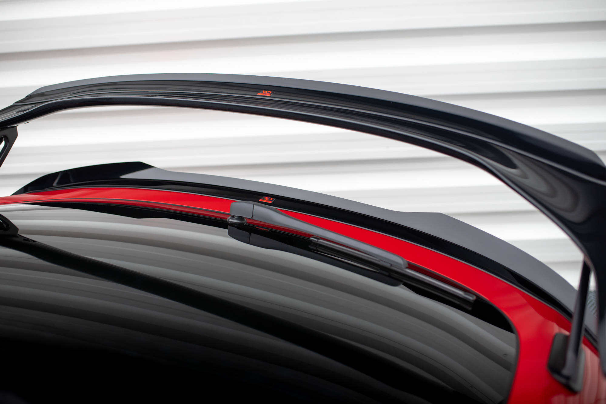 Unterer Heck Spoiler Aufsatz Abrisskante passend für Honda Civic Type-R Mk 11 schwarz Hochglanz