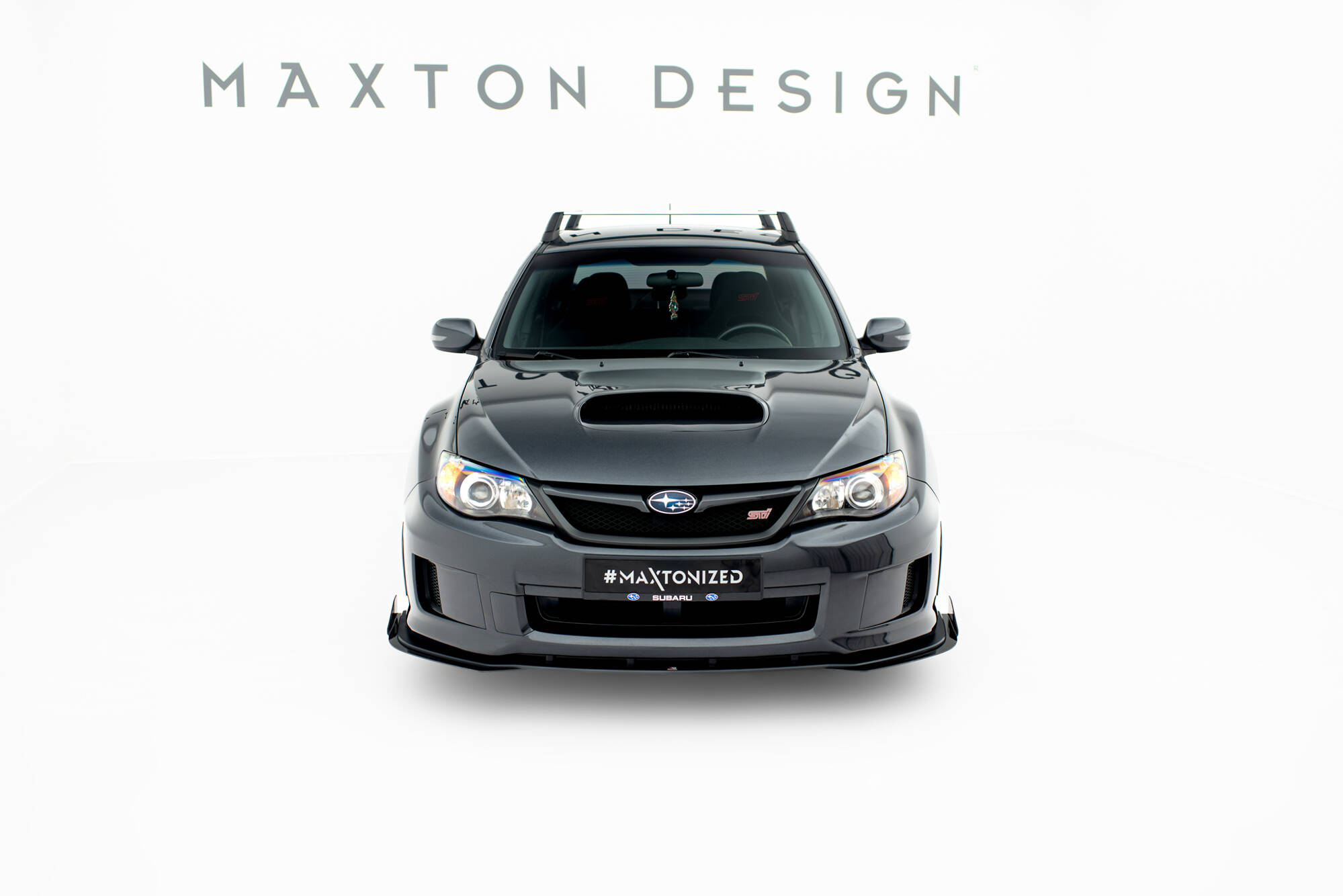 Front Stoßstange Flaps passend für Subaru Impreza WRX STI Mk3 FL schwarz Hochglanz
