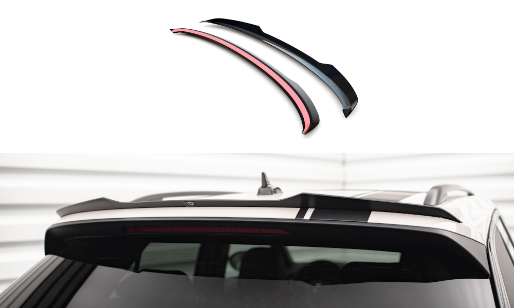 Heck Spoiler Aufsatz Abrisskante passend für VW T-Roc R / R-Line Mk1 schwarz Hochglanz