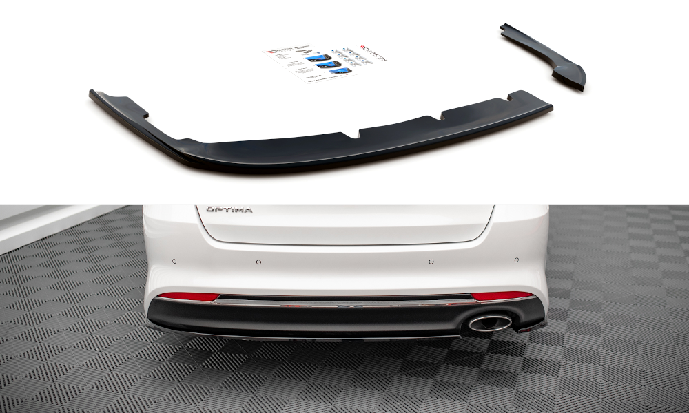 Street+ Heck Ansatz Flaps passend für Kia Optima Mk4 schwarz Hochglanz