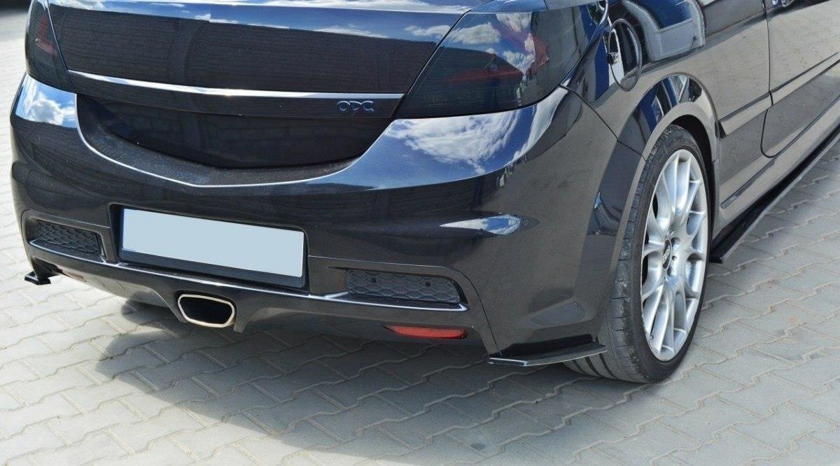 Heck Ansatz Flaps Diffusor für OPEL ASTRA H FOR OPC / VXR schwarz Hochglanz