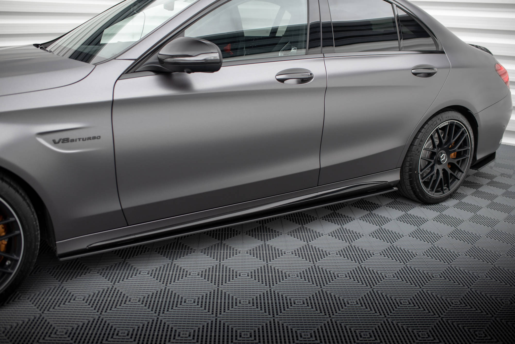 Street Pro Seitenschweller Leisten passend für Mercedes-AMG C63 Limousine / Kombi W205 FL
