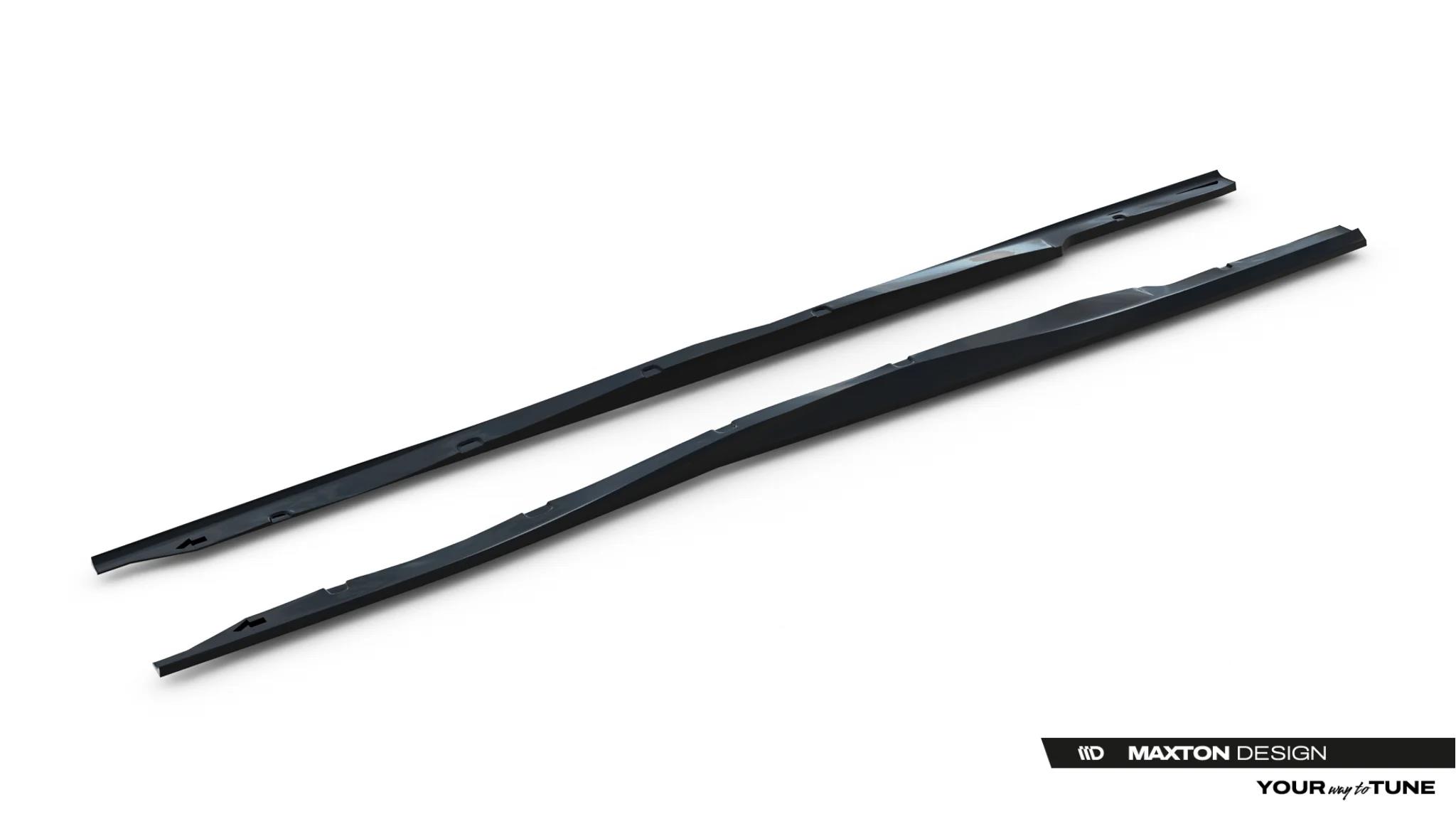 Seitenschweller Ansatz Paar passend für BMW M3 / 3 M-Paket Coupe / Cabrio E36 schwarz Hochglanz