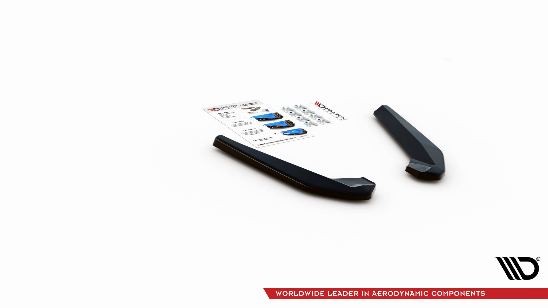 Street+ Heck Ansatz Flaps passend für BMW X1 M-Paket F48 / F48 FL schwarz Hochglanz