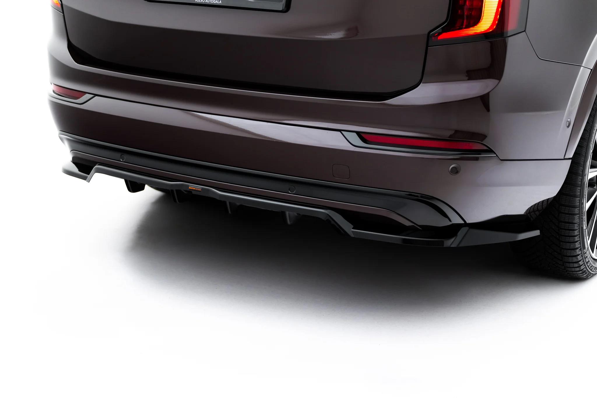 Street+ Mittlerer Diffusor RACE passend für Volvo XC90 Mk2 Facelift 2 schwarz Hochglanz
