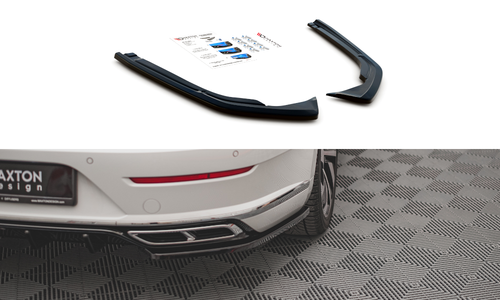Street+ Heck Ansatz Flaps passend für VW Arteon R-Line Limousine / Shooting Brake Mk1 FL schwarz Hochglanz