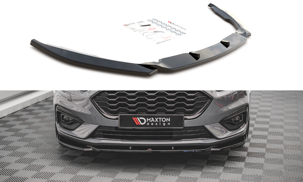 Street+ Spoilerlippe Front Ansatz V.2 passend für Ford Mondeo ST-Line Mk5 FL schwarz Hochglanz
