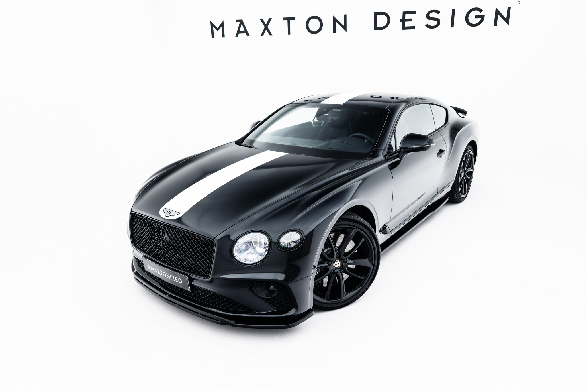 Frontlippe passend für Bentley Continental GT Coupe Mk3 schwarz Hochglanz