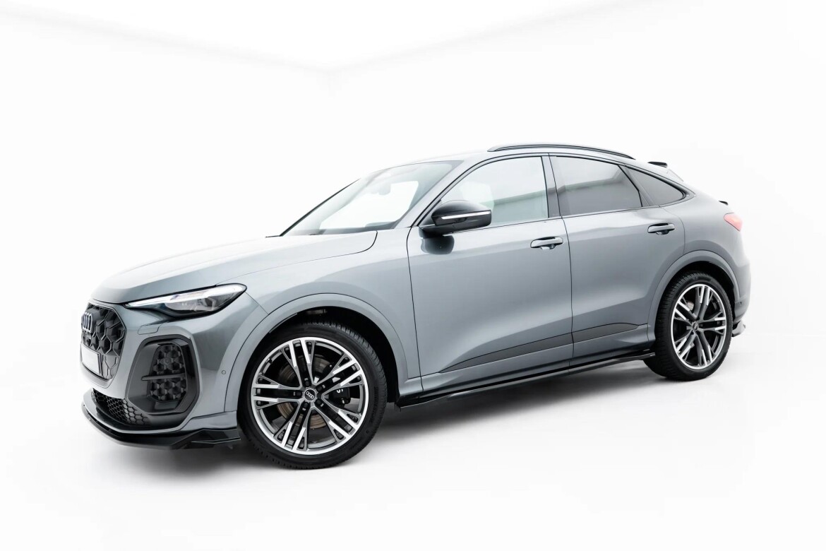 Seitenschweller Ansatz passend für Audi SQ5 / Q5 S-Line Sportback / SUV Mk3 schwarz Hochglanz