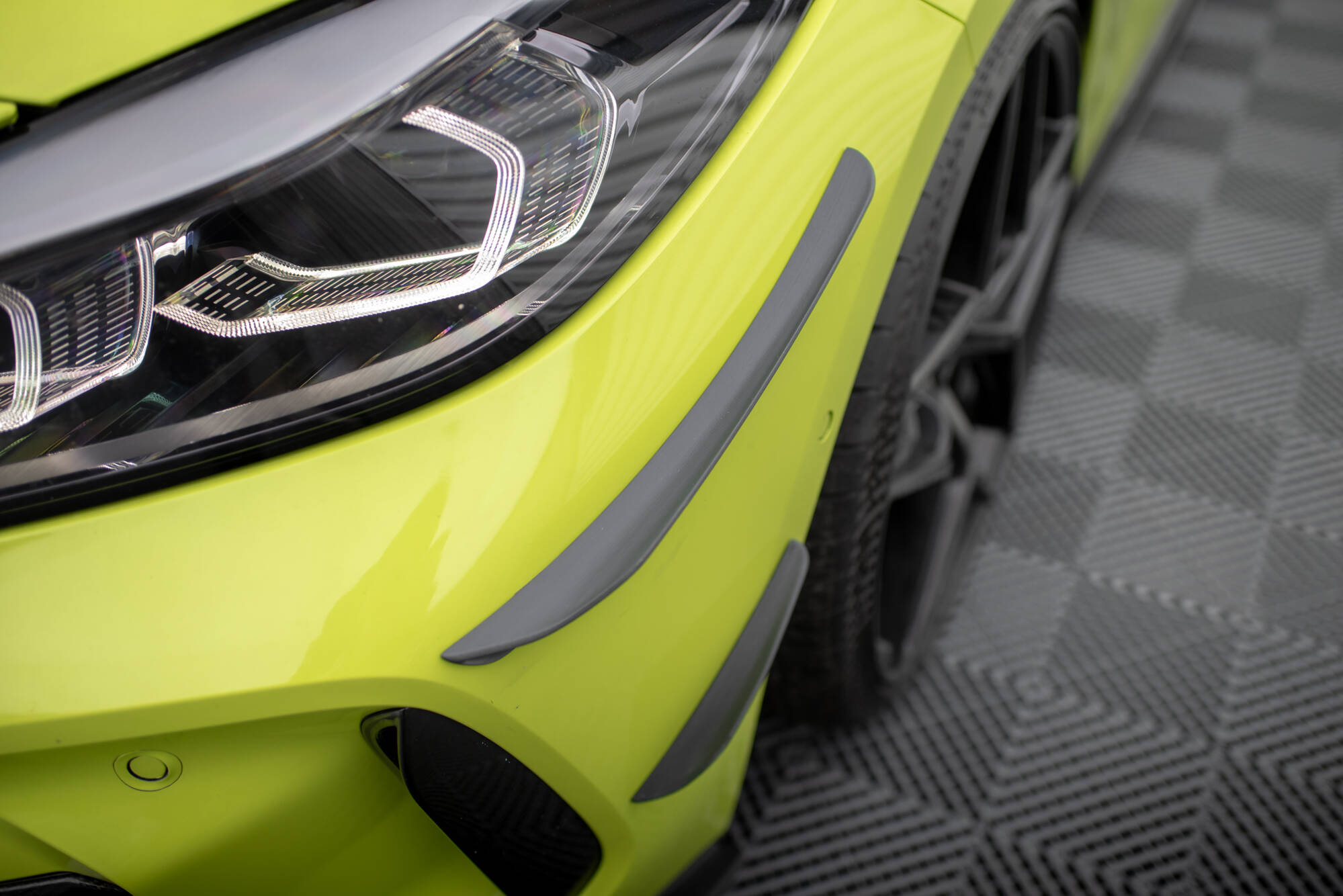 Stoßstangen Flaps Wings vorne Canards passend für BMW 1er M-Paket / M135i / 128ti F40