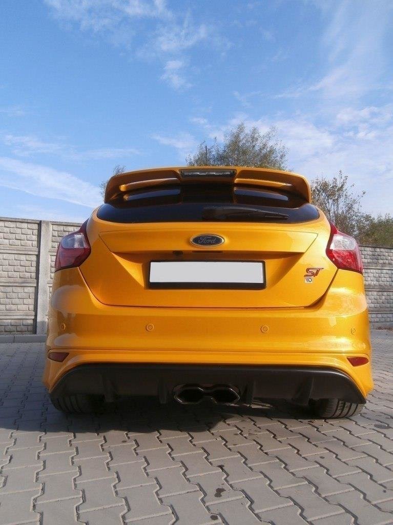 Street+ Heck Ansatz Diffusor passend für Ford Focus ST Mk3 RS Look schwarz Hochglanz