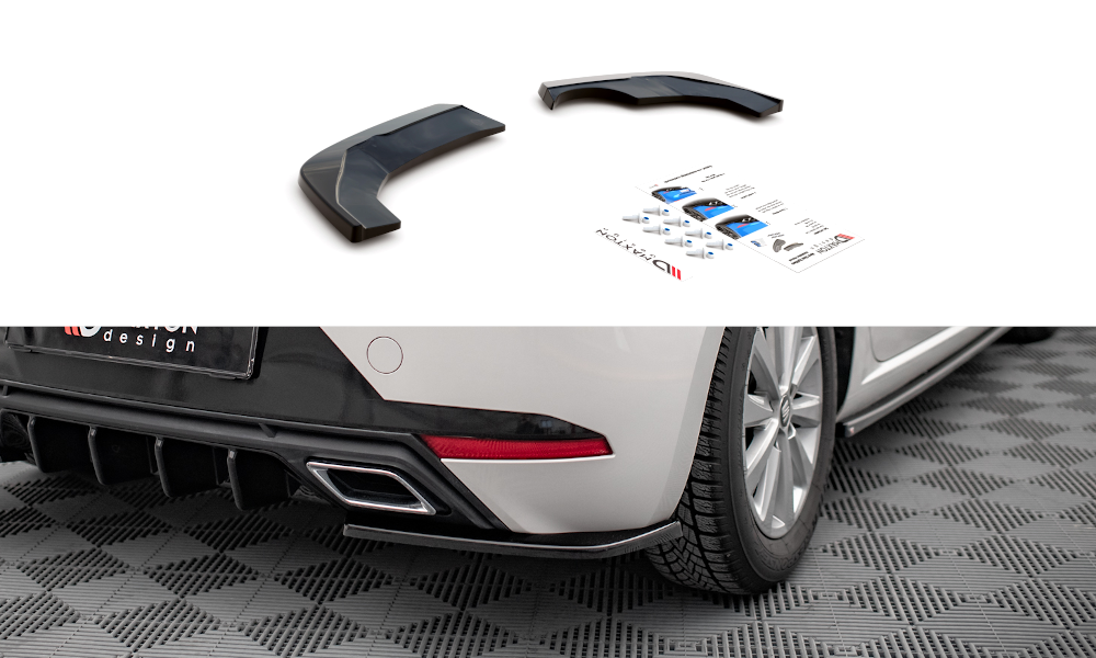 Street+ Heck Ansatz Flaps passend für Seat Ibiza FR/ Standard Mk5 schwarz Hochglanz