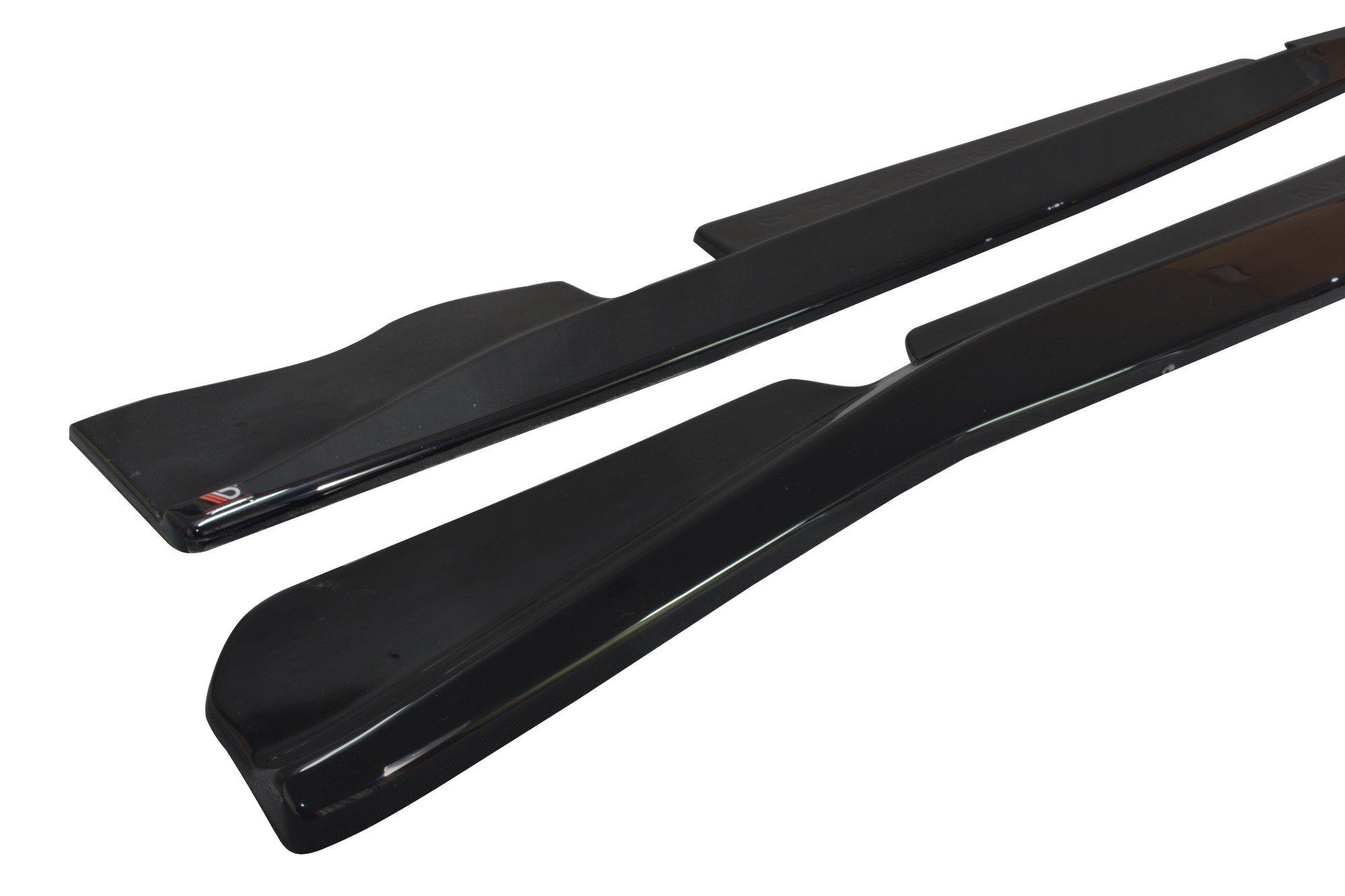 Seitenschweller Ansatz für V.1 für Chevrolet Corvette Stingray C7 schwarz Hochglanz