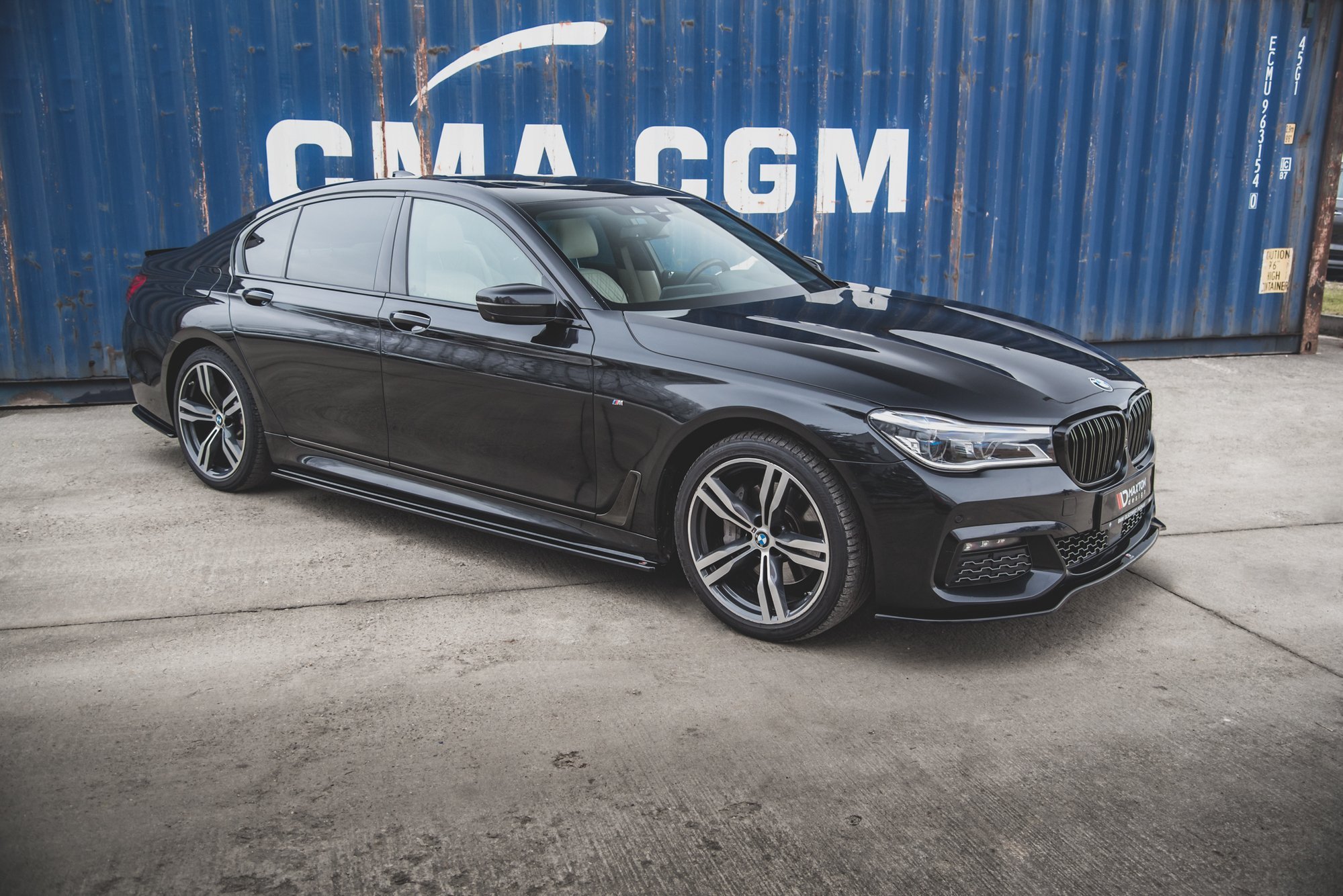 Street+ Seitenschweller Leisten passend für BMW 7 M-Paket G11 schwarz Hochglanz