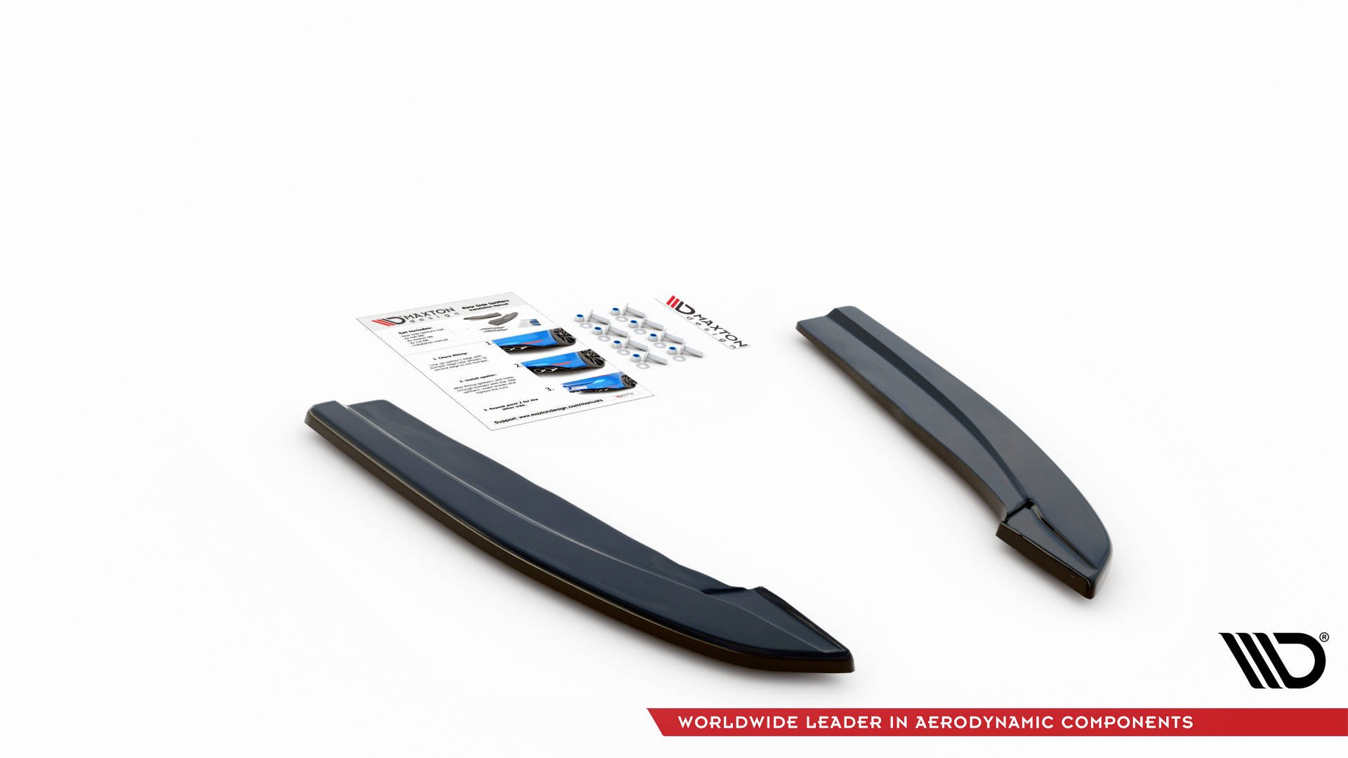 Street+ Heck Ansatz Flaps V.3 passend für Ford Focus ST-Line Kombi Mk4 schwarz Hochglanz