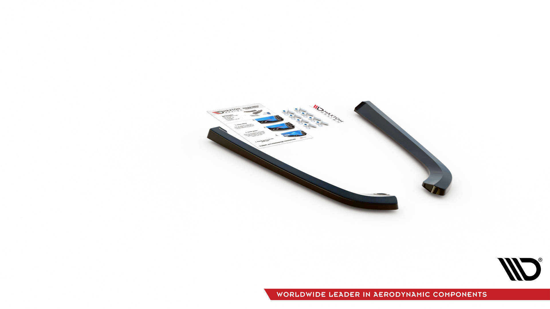Street+ Heck Ansatz Flaps passend für Volvo V70 Mk3 schwarz Hochglanz