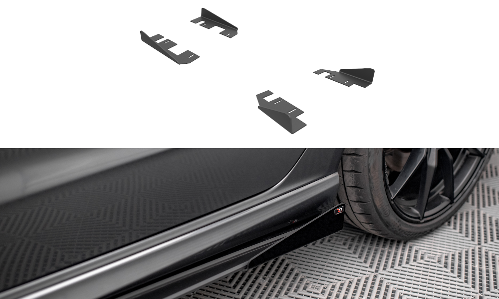 Seitenschweller Flaps passend für Audi S3 / A3 S-Line Sportback 8V FL schwarz Hochglanz