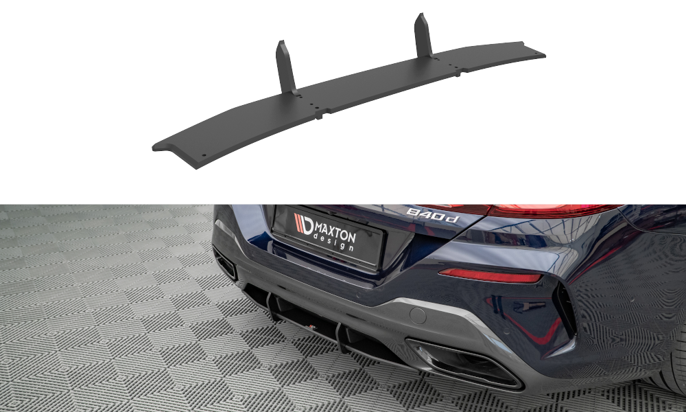 Street Pro Heckschürze Heck Ansatz Diffusor passend für BMW 8 Gran Coupe M-Paket G16 schwarz-rot