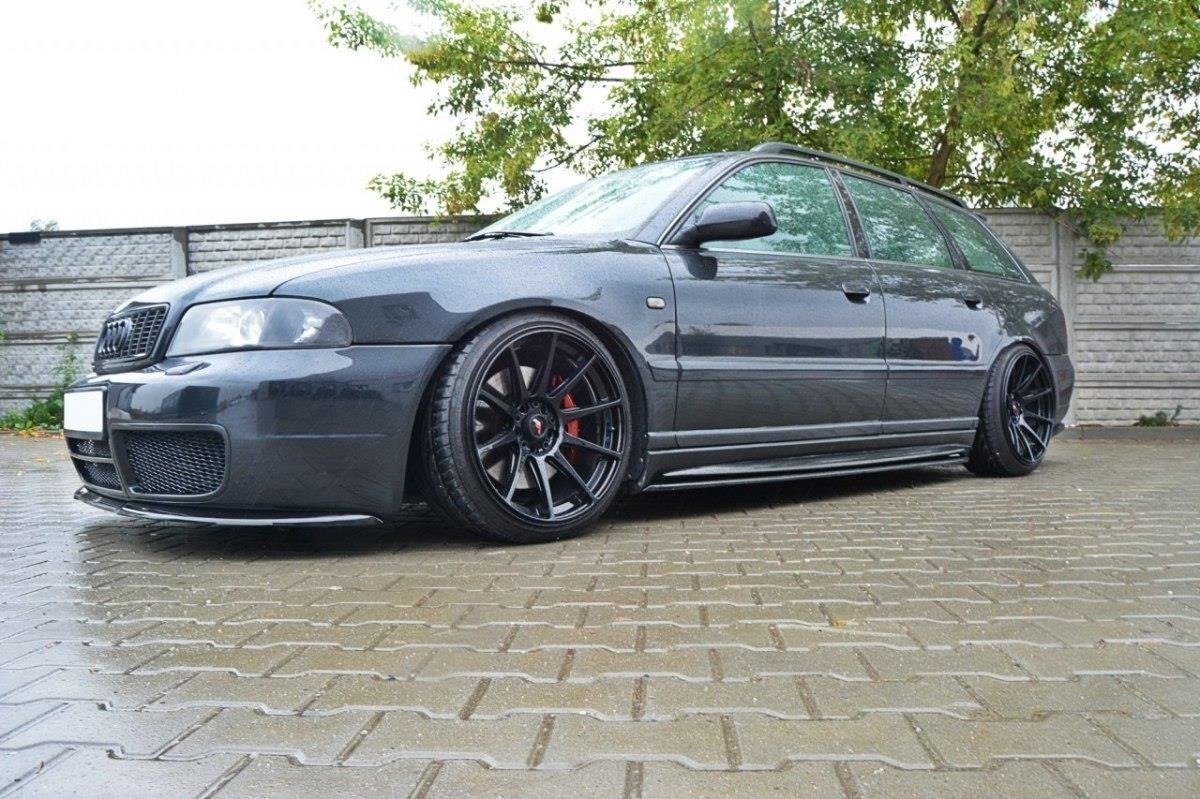 Street+ Seitenschweller Leisten passend für Audi S4 B5 schwarz Hochglanz