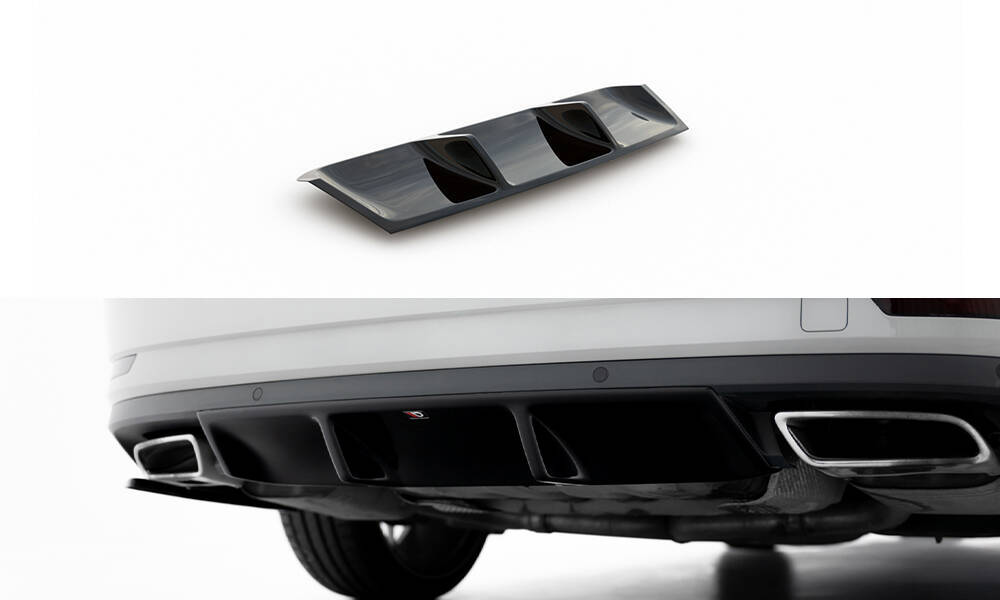 Street+ Heck Ansatz Diffusor V.1 passend für Skoda Superb Liftback / Combi Mk3 schwarz Hochglanz