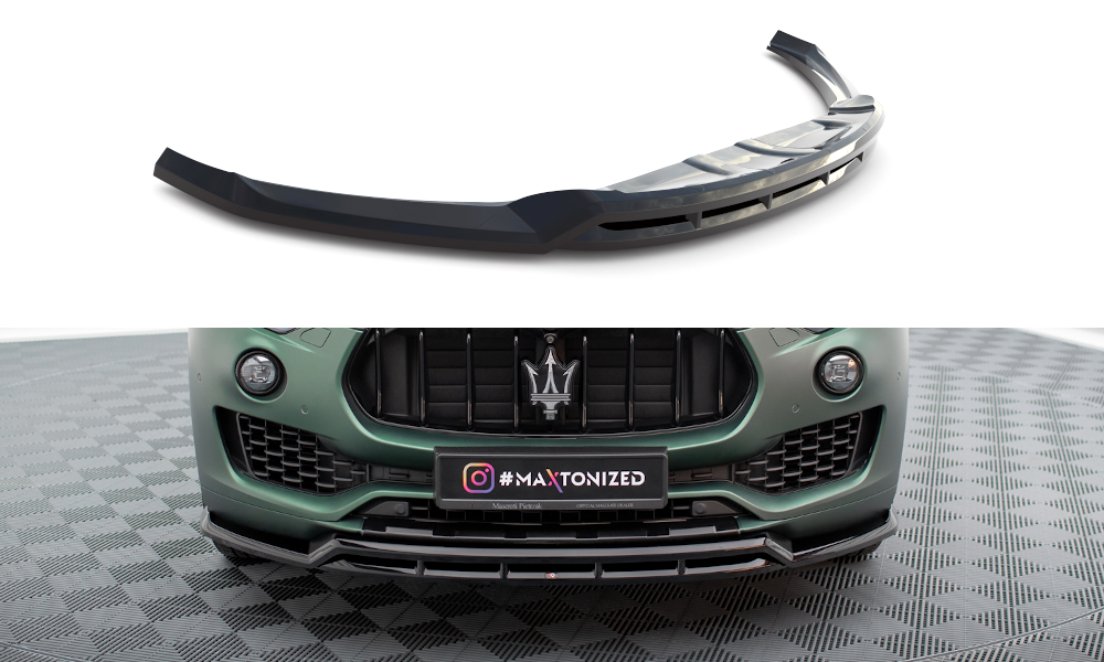 Frontlippe V.2 passend für Maserati Levante Mk1 schwarz Hochglanz