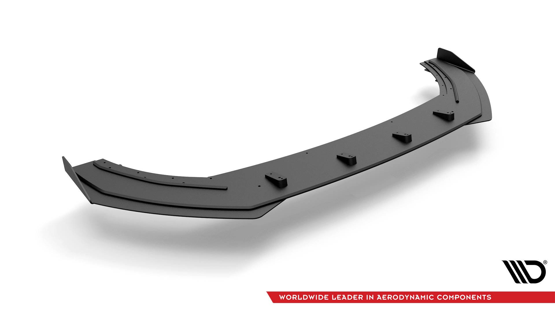 Street Pro Spoilerlippe Front Ansatz + Flaps passend für Seat Leon FR Mk4 schwarz Hochglanz