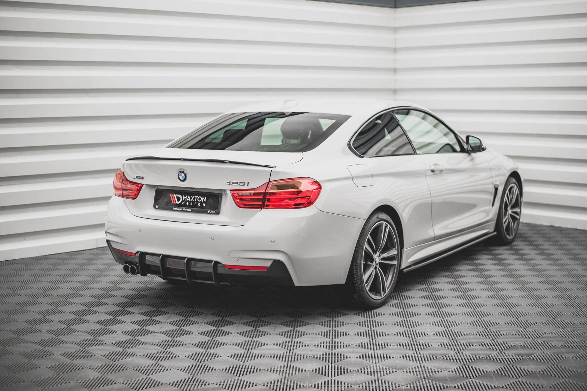 Spoiler CAP für BMW 4er F32 schwarz Hochglanz
