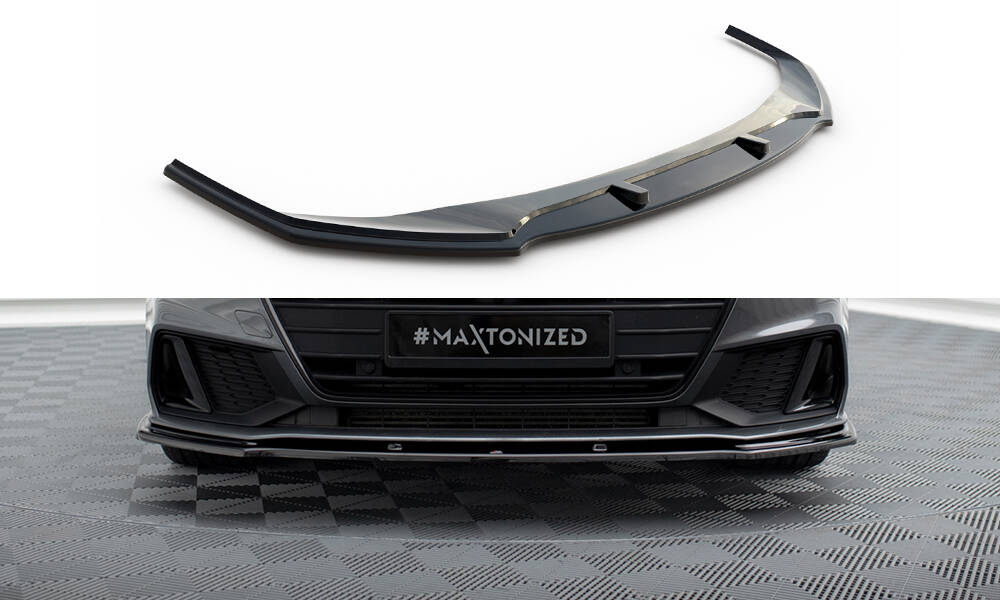 Front Ansatz V.2 für Audi A7 S-Line C8 / S7 C8 / C8 Facelift / S7 Facelift schwarz Hochglanz