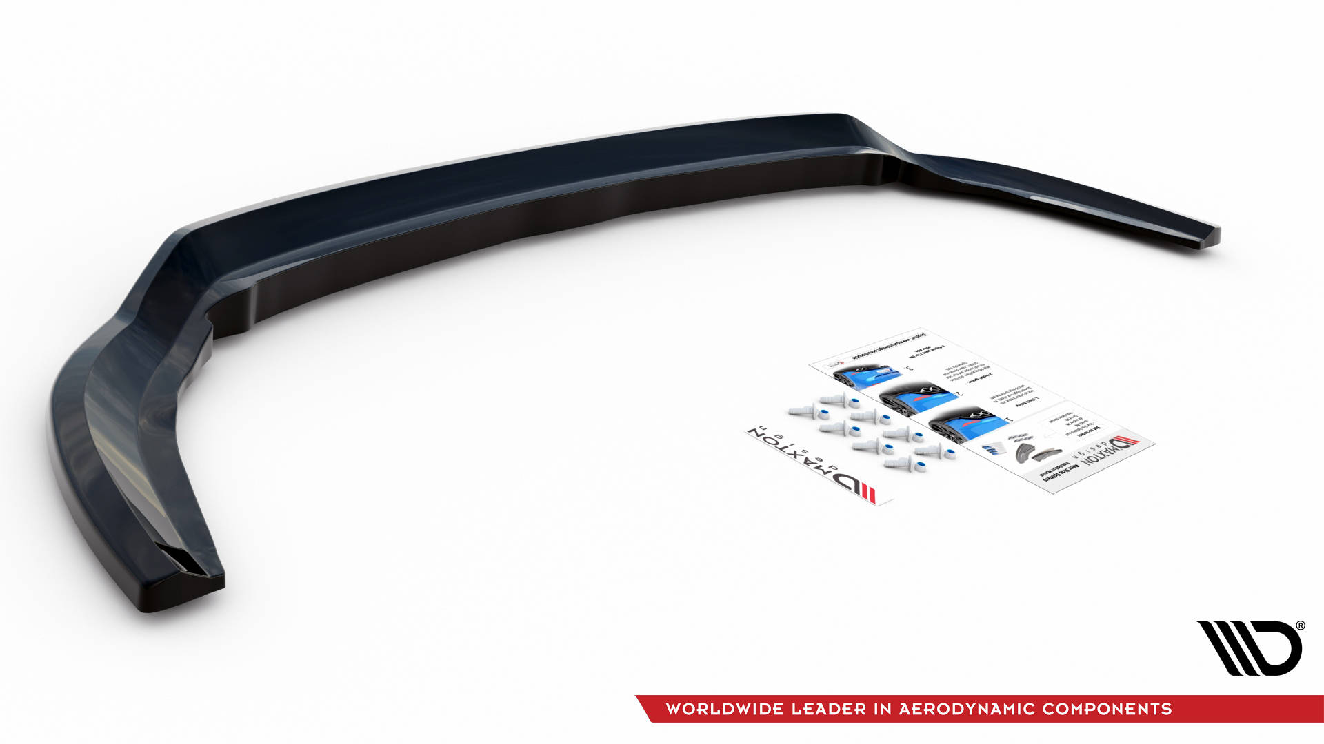 Street+ Mittlerer Diffusor RACE Heck Ansatz passend für Ford C-Max Mk2 schwarz Hochglanz