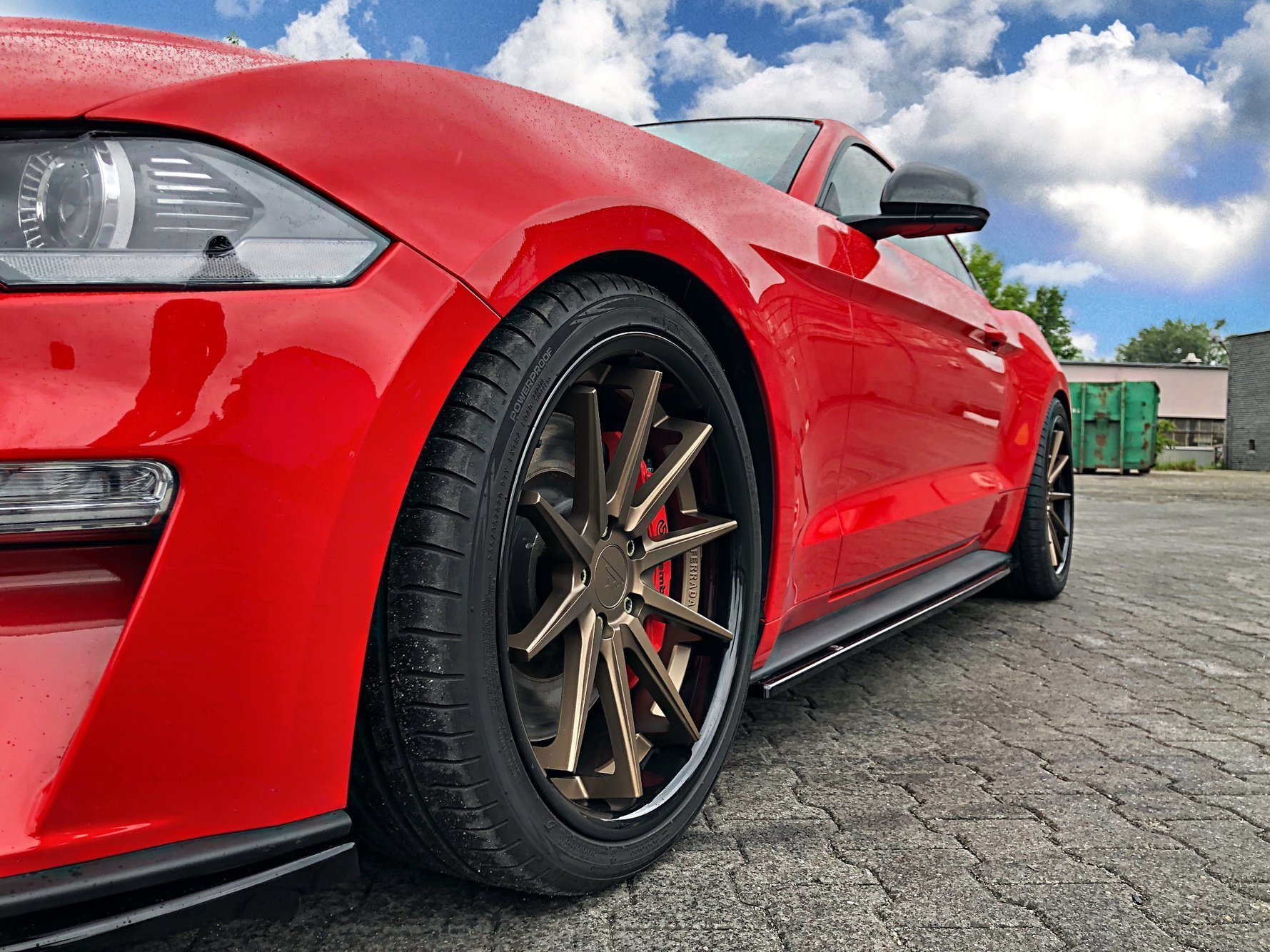 Street+ Seitenschweller Leisten passend für Ford Mustang Mk. 6 FL schwarz Hochglanz