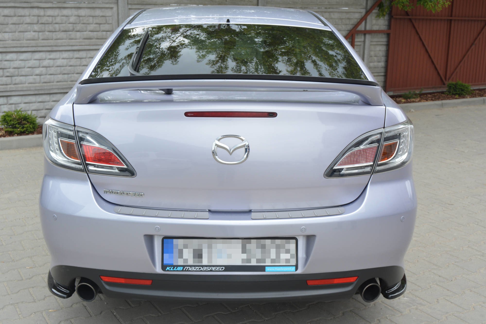 Heck Ansatz Flaps Diffusor für MAZDA 6 MK2 SPORT HATCH GH-SERIES vor Facelift schwarz Hochglanz